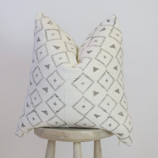 Mae Woven - Mesago Light Grey Cushion Cover 45 x 45cm