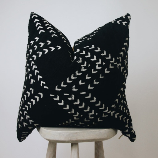 Mae Woven - Nani Black Cushion Cover with Insert 55cm x 55cm